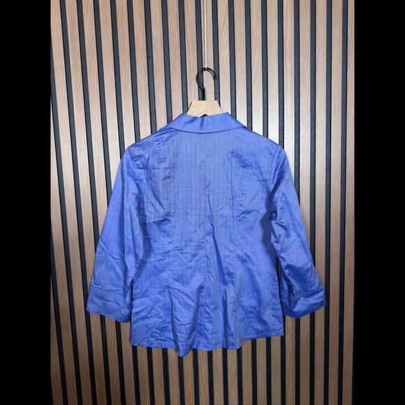 Cutter & Buck Shirt Small Womens Blue 100% Cotton Long Sleeve Woven Twill - Picture 2 of 9
